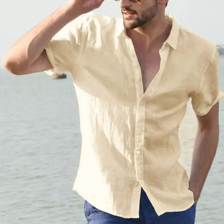 Linen Men's Short-Sleeve Shirt – Matteo