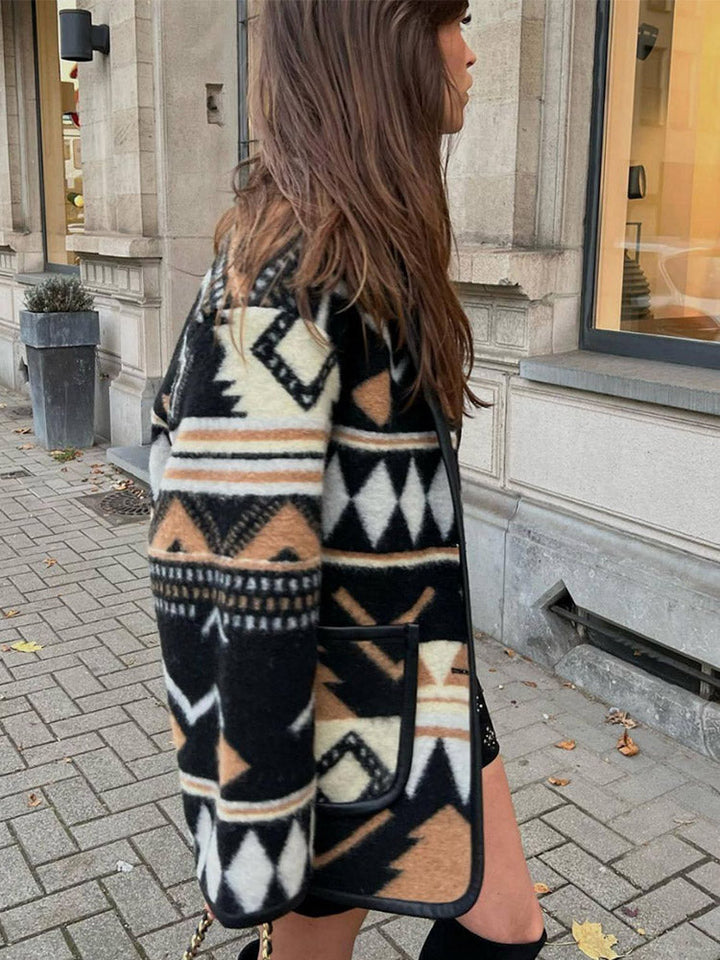 Dames Herfstjas met Print – Amaris