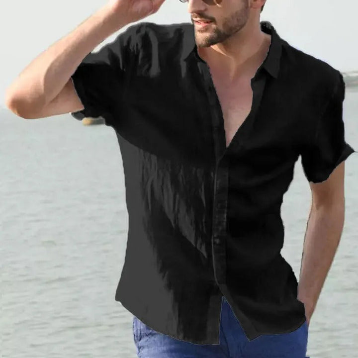 Linen Men's Short-Sleeve Shirt – Matteo