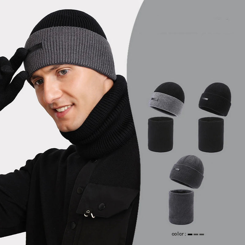 Sammy Jackson™ Wool Beanie Set | Chill knitted men's hat and scarf