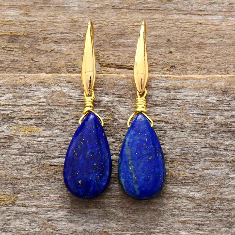 Deep Blue Lapis Earrings of the Dreamers - Selene