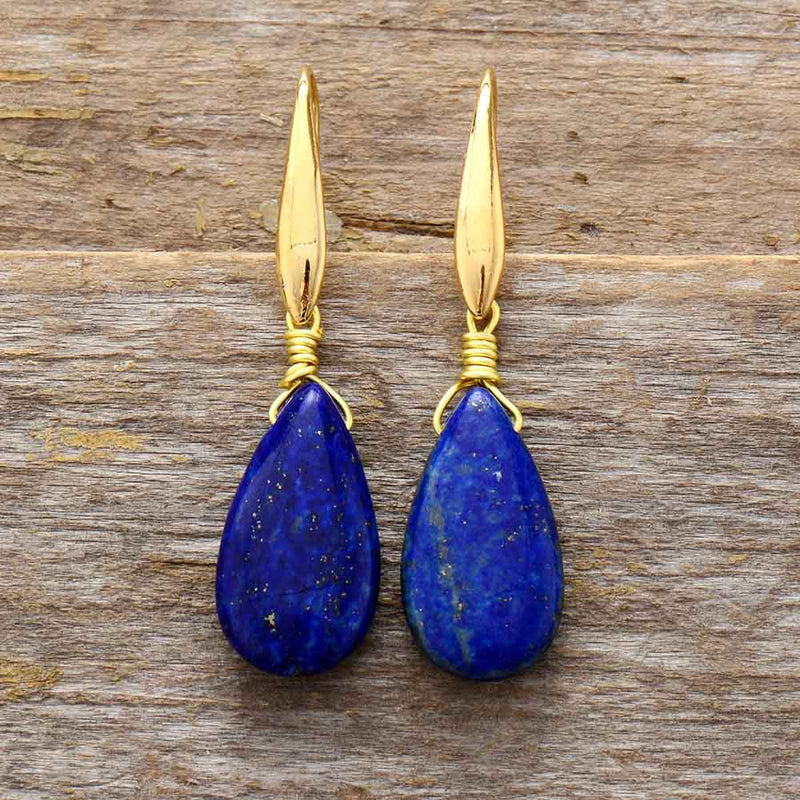 Deep Blue Lapis Earrings of the Dreamers - Selene