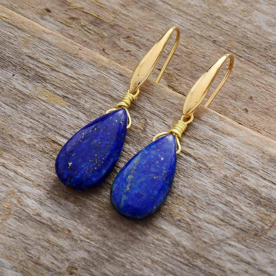 Deep Blue Lapis Earrings of the Dreamers - Selene