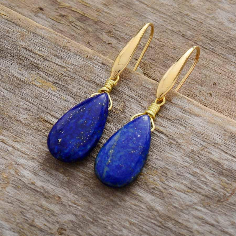 Deep Blue Lapis Earrings of the Dreamers - Selene