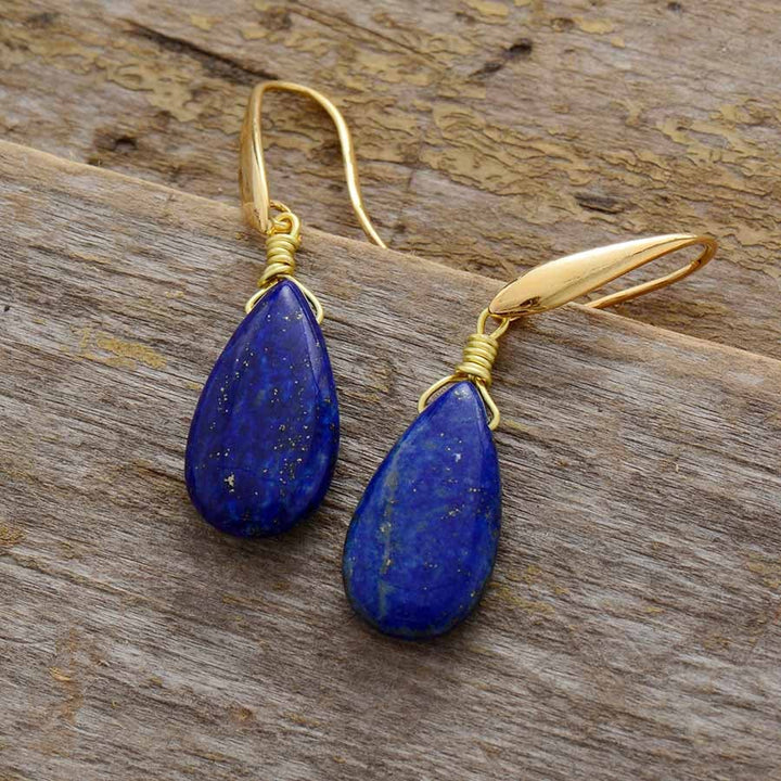 Deep Blue Lapis Earrings of the Dreamers - Selene