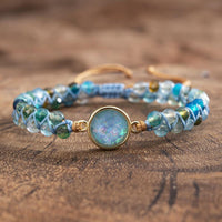 Hypnotiserende Blauwe Opaal Armband - Liora