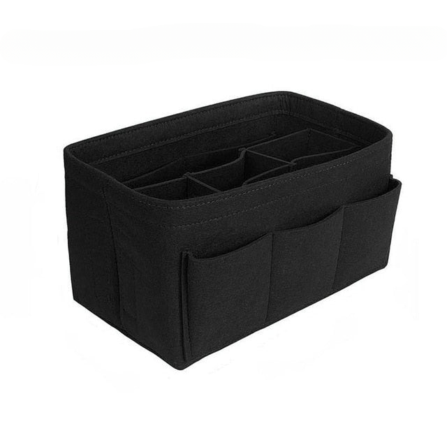 Felt Handbag and Makeup Organizer Insert – Multi-Compartment Handbag Storage