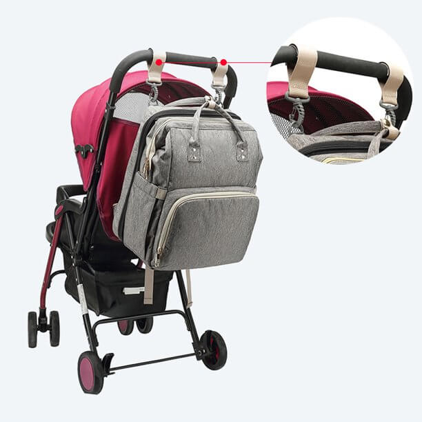 Multifuntionele Baby Luiertas met Opvouwbaar Wiegje – Waterdicht Multi-Vak Ontwerp