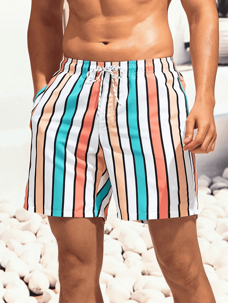 Quick-drying men's swim shorts with comfortable fit - Luca