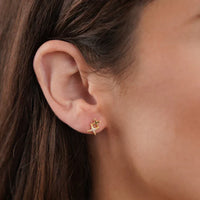 Star-Shaped Stud Earrings with Zirconia - Lyra