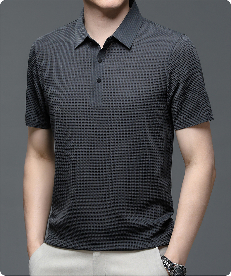 Men’s Polo Shirt in Breathable Mesh – Matteo