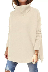 Warm Loose-Fitting Women's Sweater with Collar – Amara