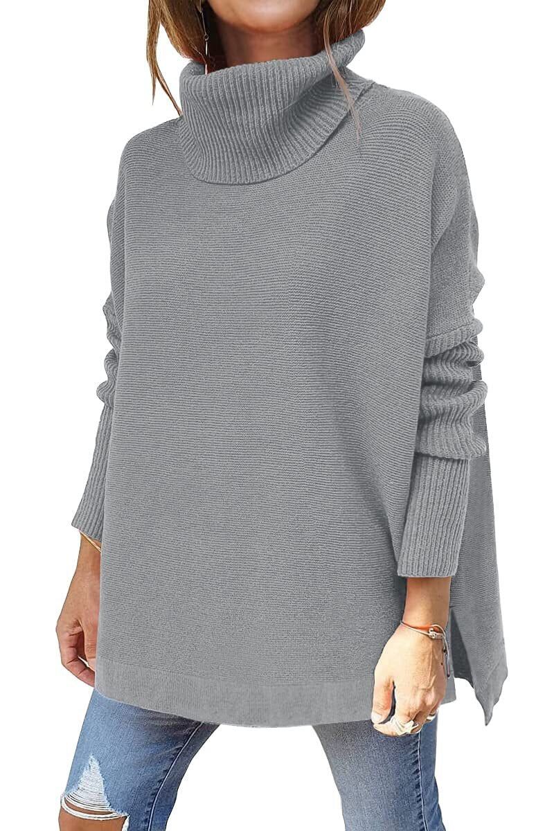 Warm Loose-Fitting Women's Sweater with Collar – Amara