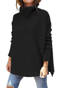Warm Loose-Fitting Women's Sweater with Collar – Amara