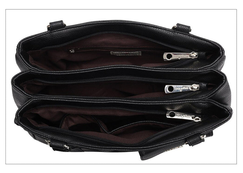 Multi-vakken Dames Schouder- en Crossbody Handtas – FlexiCarry