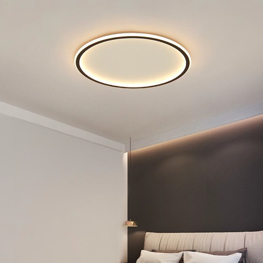 Scandinavian Round Ceiling Light with LED Glow 6