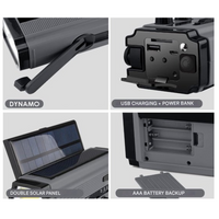 3-in-1 Noodradio met Dynamo, Zonnepanelen & Powerbank - SafeWave