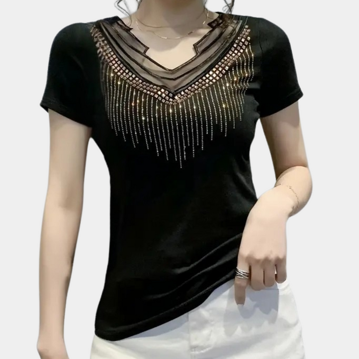 Trendy Sequin Blouse for Women - Lena