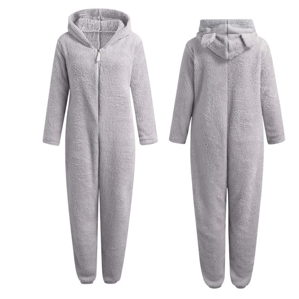 Super Soft Fleece Onesie with Bear Ears - BearHug