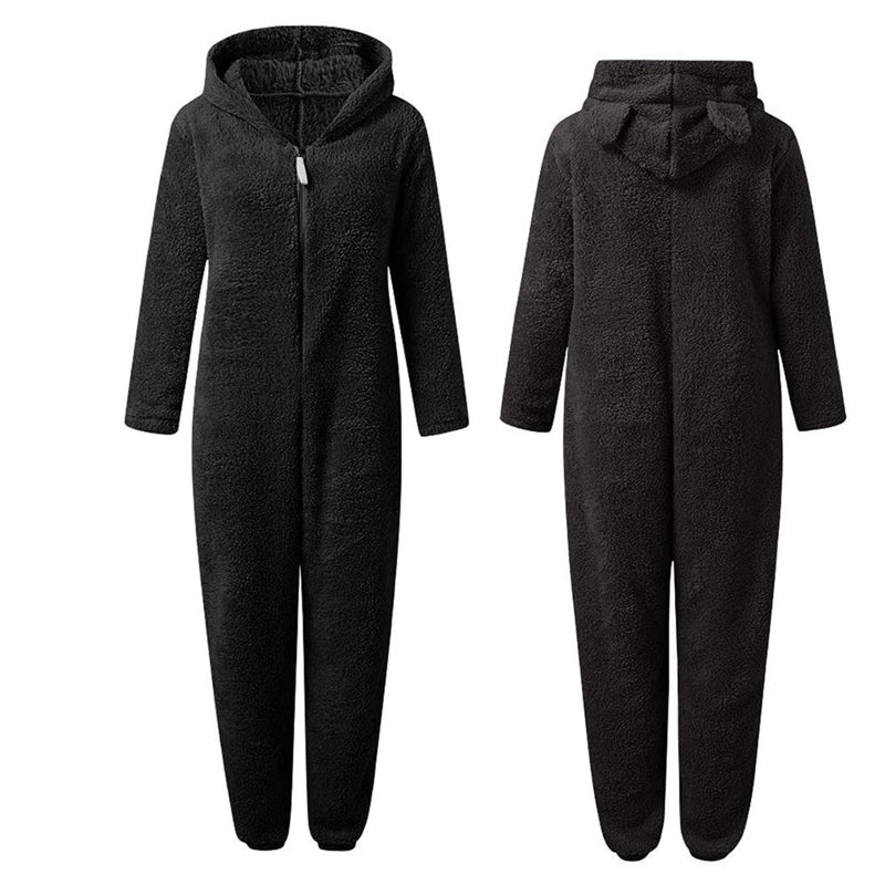 Super Soft Fleece Onesie with Bear Ears - BearHug