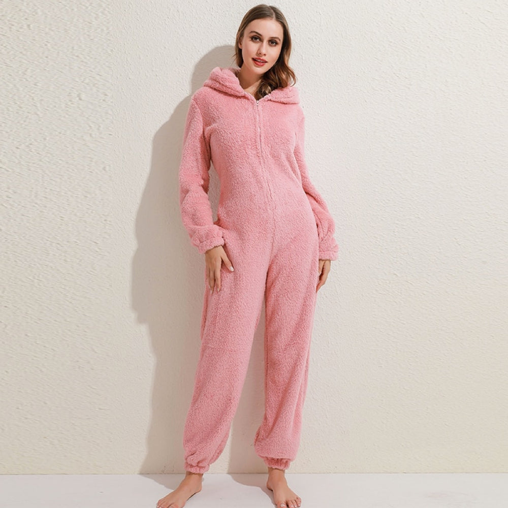 Super Soft Fleece Onesie with Bear Ears - BearHug