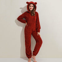 Super Soft Fleece Onesie with Bear Ears - BearHug