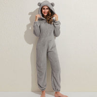 Super Soft Fleece Onesie with Bear Ears - BearHug