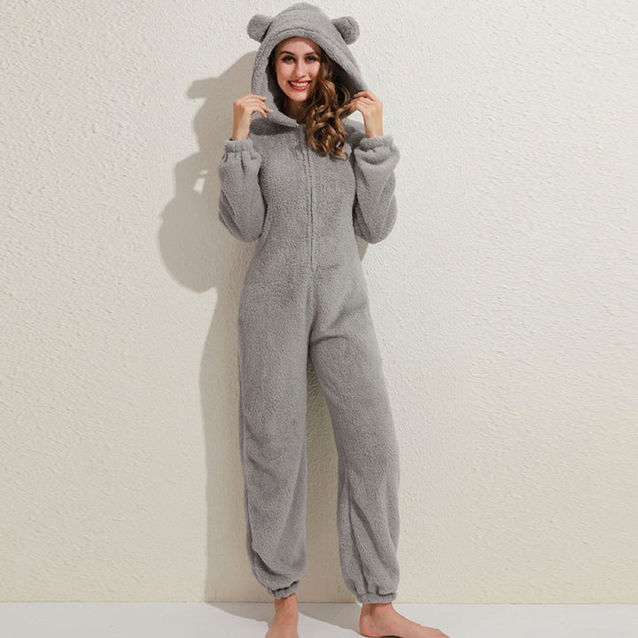 Super Soft Fleece Onesie with Bear Ears - BearHug