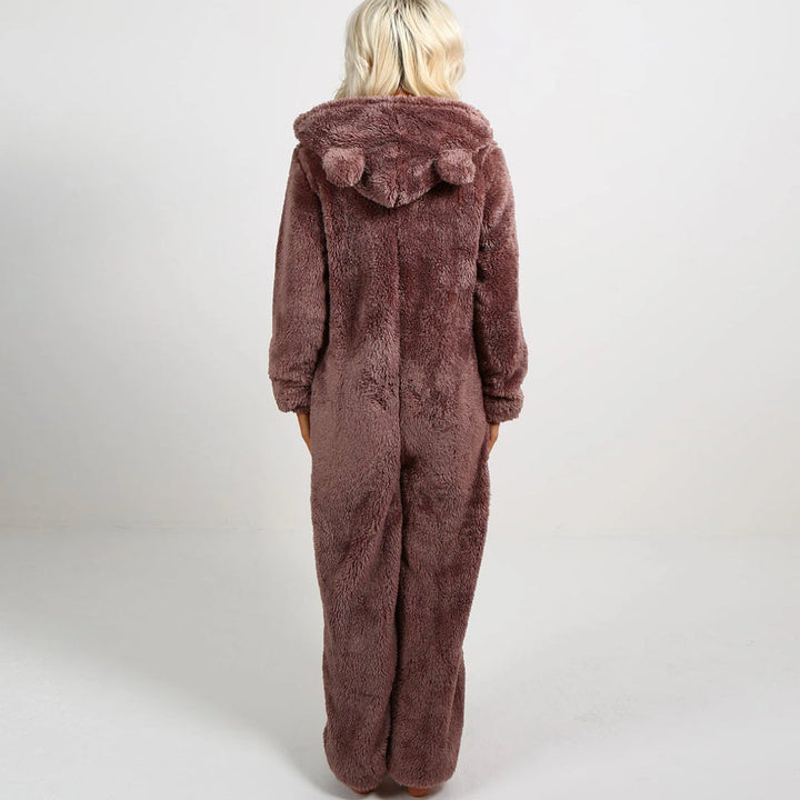 Super Soft Fleece Onesie with Bear Ears - BearHug