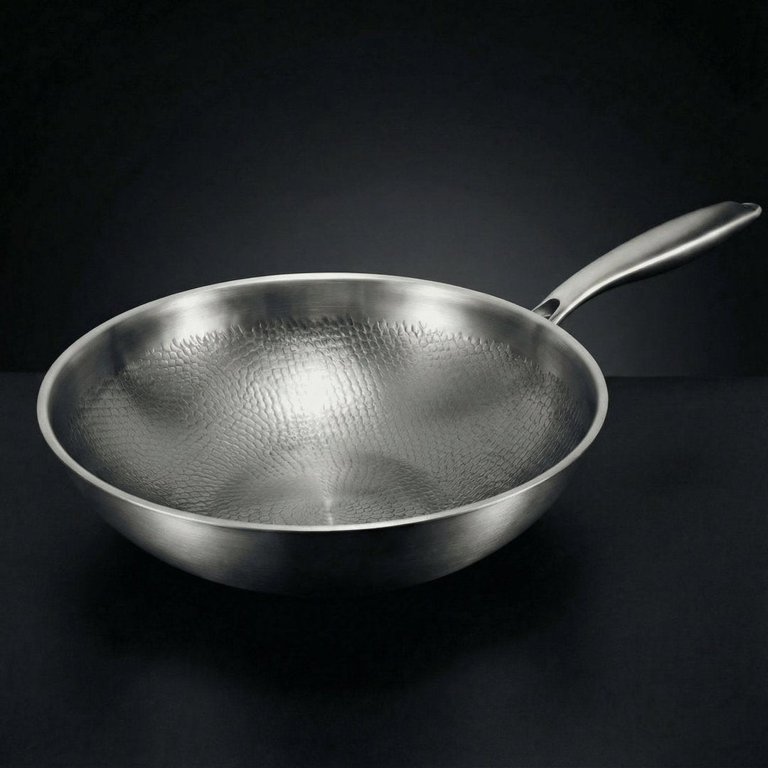 Hand-Hammered Titanium Family Set: 4 Pans & Utensils 4