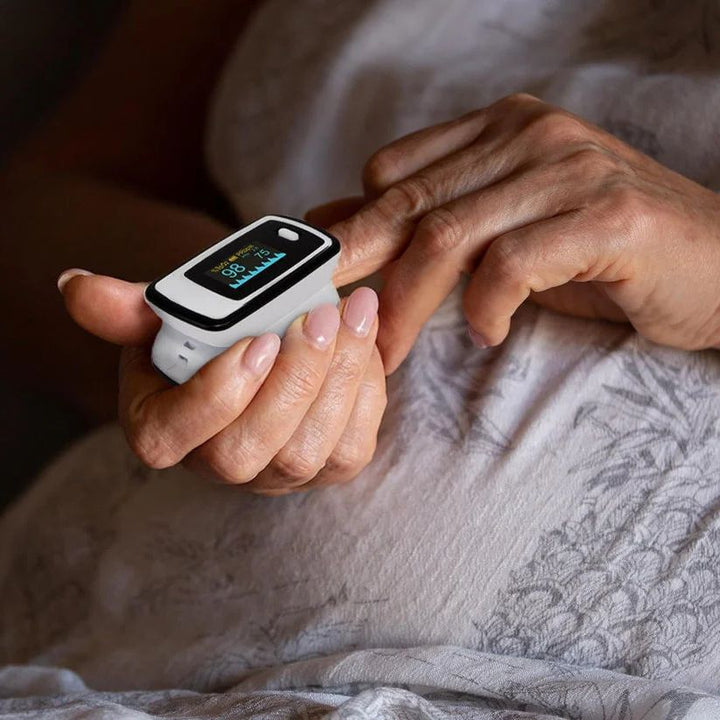 Non-Invasive Finger Pulse Oximeter with LED Display - PrecisionPulse