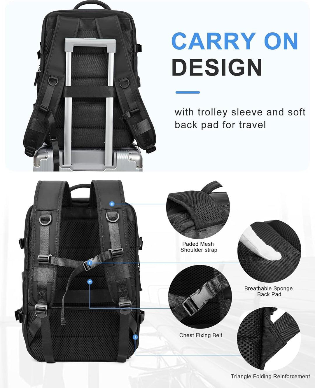 Multi-Compartment Laptop Bag with Adjustable Shoulder Strap
