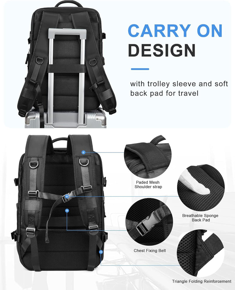 Multi-Compartment Laptop Bag with Adjustable Shoulder Strap