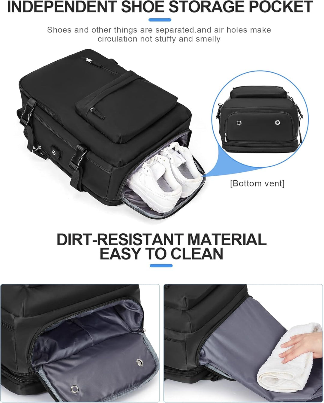 Multi-Compartment Laptop Bag with Adjustable Shoulder Strap