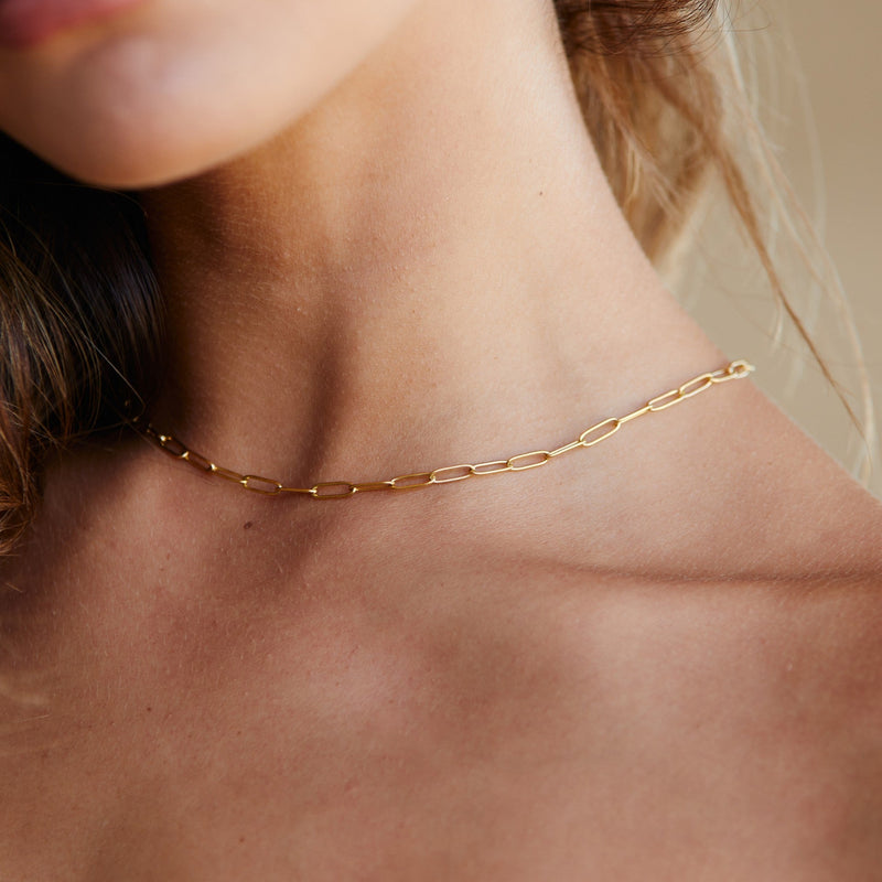 Paperclip Choker Necklace - Lina