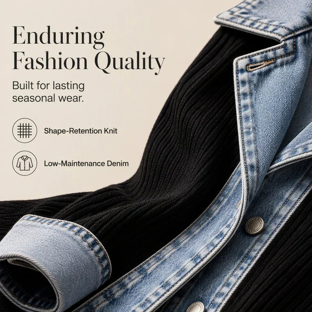 Versatile Ribbed Coat for Everyday Wear 10