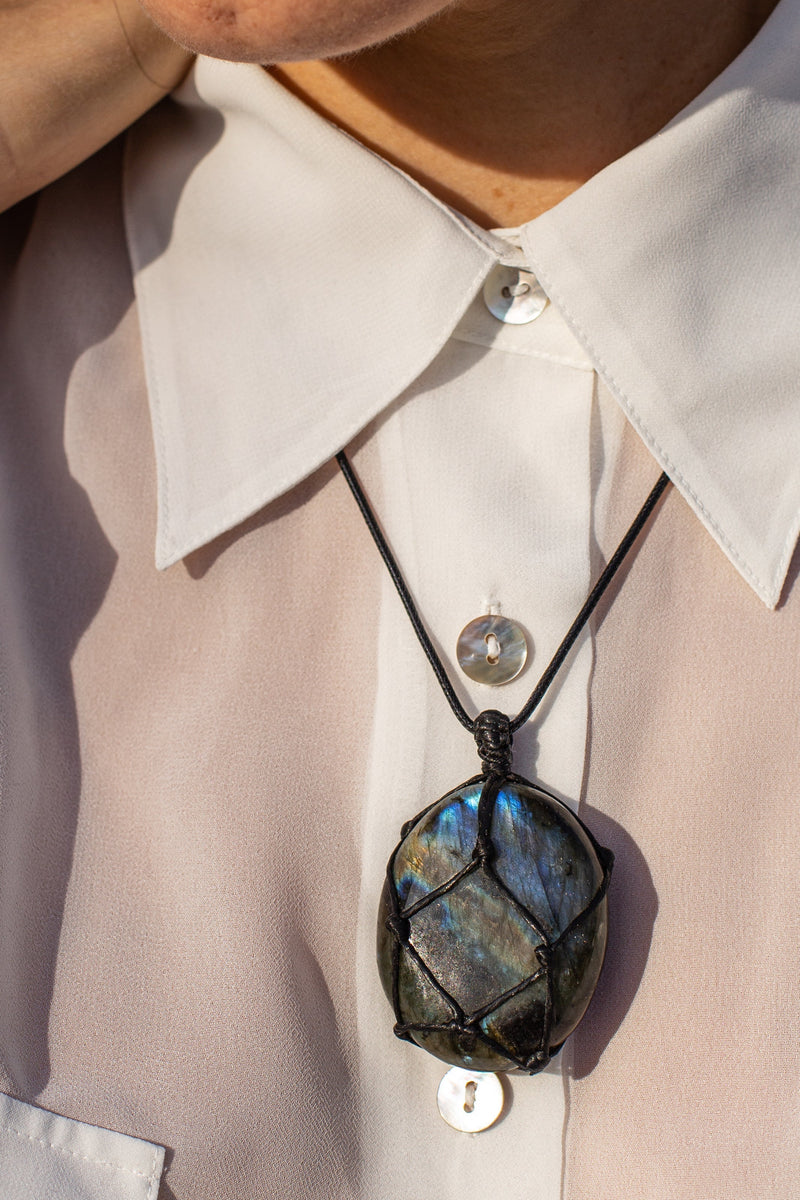 Drakenhart Labradoriet Ketting - Astrid