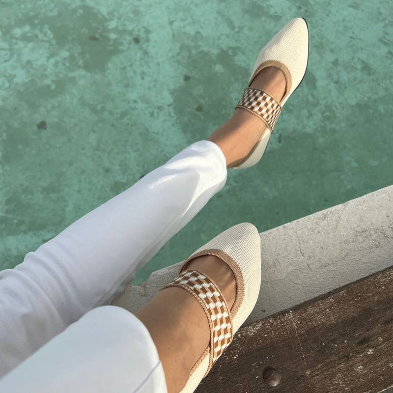 Stijlvolle dames zomerschoenen met spitse neus - Lina