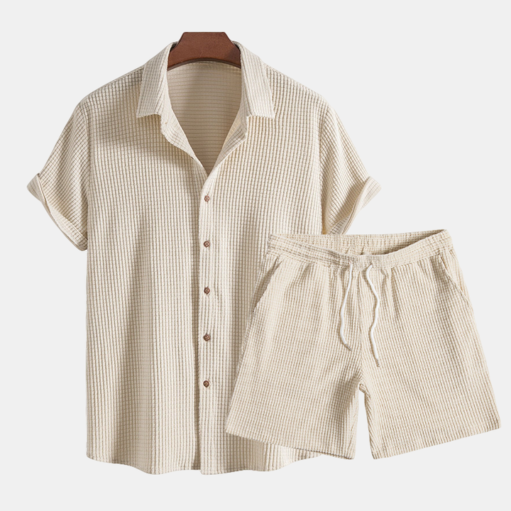 Men's Summer Lounge Set with Waffle Texture – Lenn