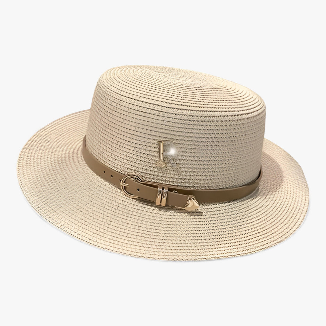 Women's Straw Hat with Flat Top – Aurelle