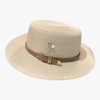 Women's Straw Hat with Flat Top – Aurelle