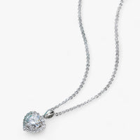 Moissanite wisiorek serce naszyjnik - Amouria