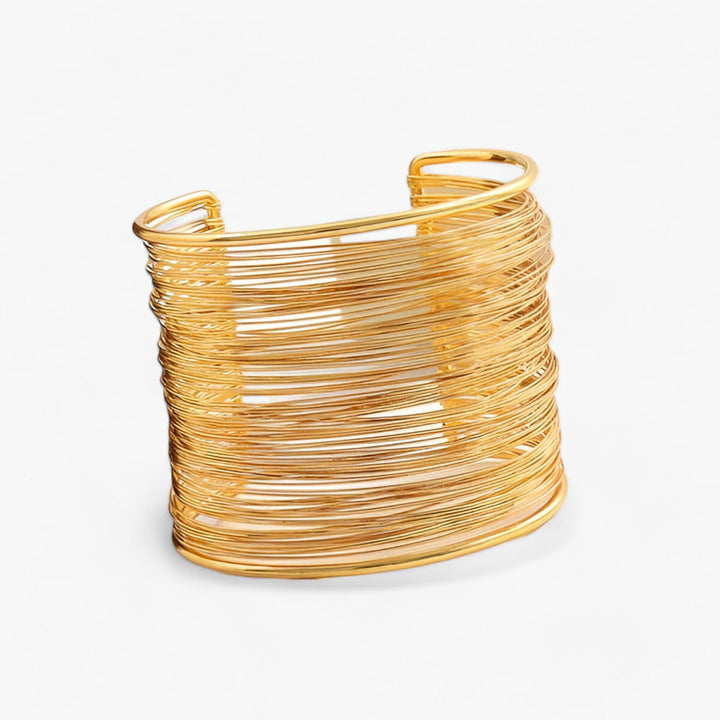 Gold-Plated Layered Wire Bracelet - Auryn