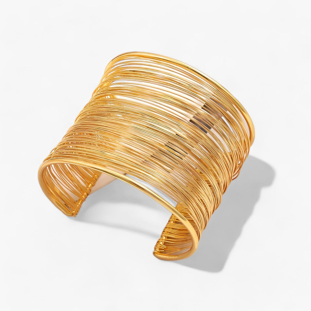 Gold-Plated Layered Wire Bracelet - Auryn