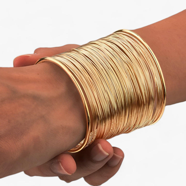 Gold-Plated Layered Wire Bracelet - Auryn