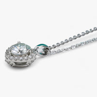 Moissanite wisiorek serce naszyjnik - Amouria