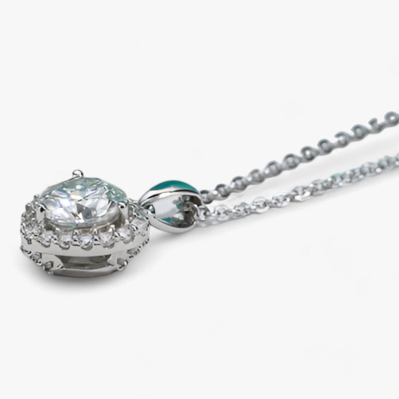 Moissanite wisiorek serce naszyjnik - Amouria