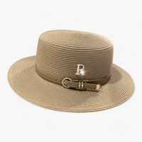 Women's Straw Hat with Flat Top – Aurelle