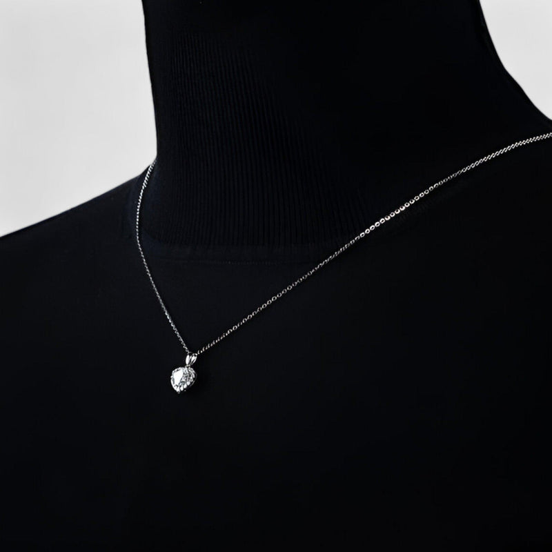 Moissanite wisiorek serce naszyjnik - Amouria