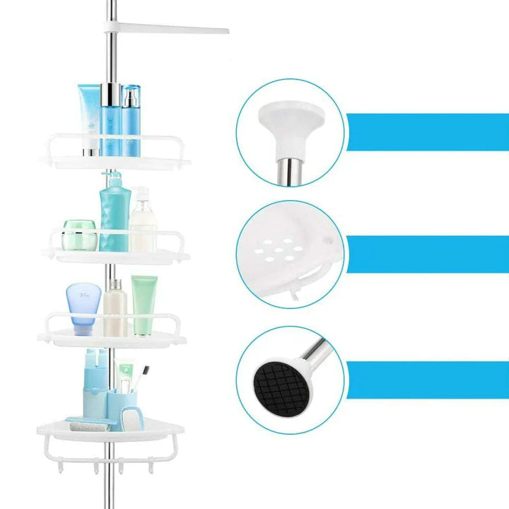 Telescopic Shower Rack with 4 Shelves – VertiRack